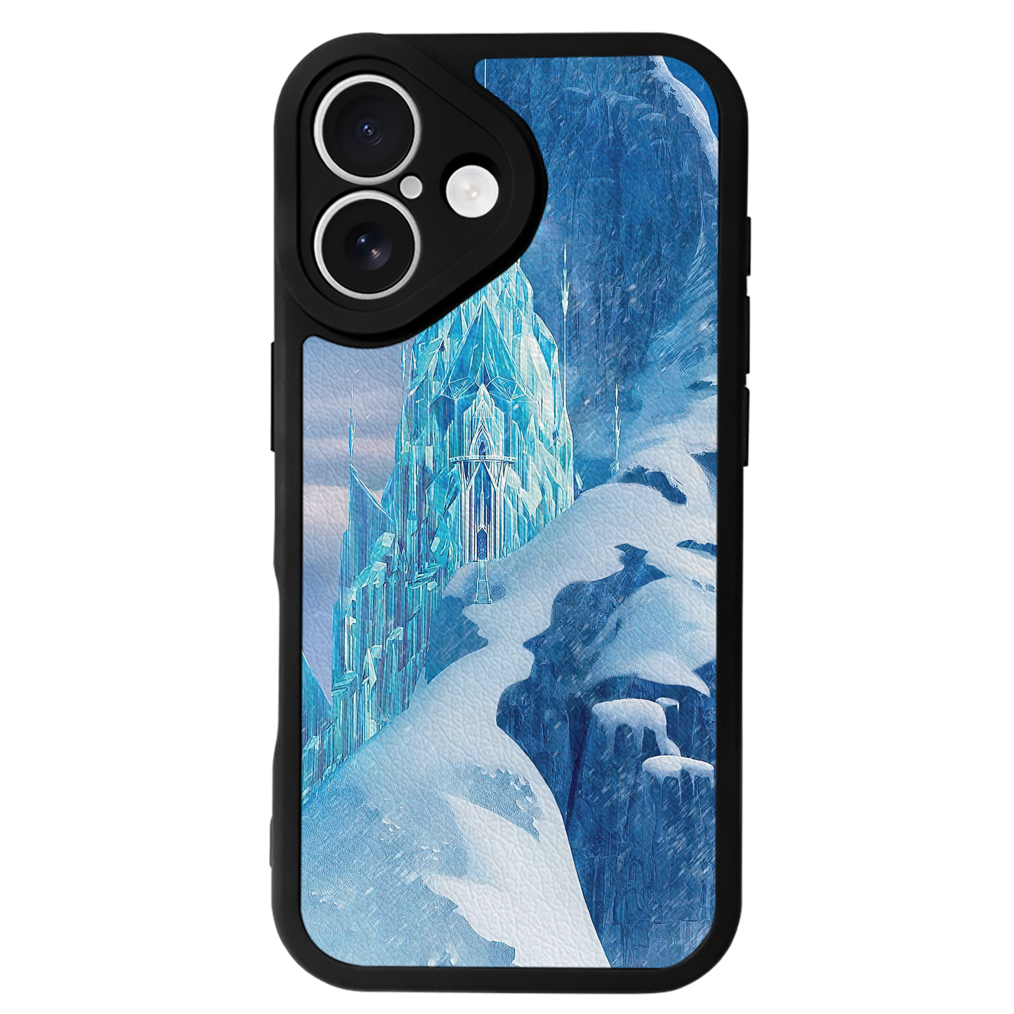 （画像用） アナと雪の女王 アンナ エルサ Frozen Anna Elsa 【iPhone 16シリーズ対応】シリコンスマホケース（レザー調） 材質：シリコン